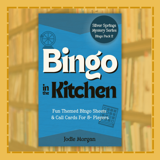 Book cover of 'Bingo in the Kitchen' by Jodie Morgan on a yellow background