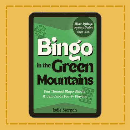 Book cover of 'Bingo in the Green Mountains' on a yellow background
