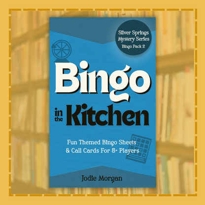 Book cover of 'Bingo in the Kitchen' by Jodie Morgan on a yellow background