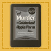 E-reader displaying the book cover of 'Murder at Goldenleaf Apple Farm' on a yellow background