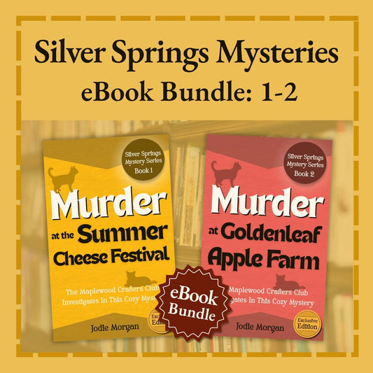 eBook bundle cover for 'Silver Springs Mysteries' with two book covers and a promotional banner.