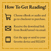 Instructions on how to get reading with BookFunnel on a yellow background