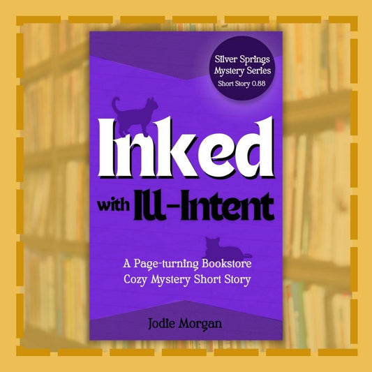 Book cover of 'Inked with Ill-Intent' by Jodie Morgan on a purple background