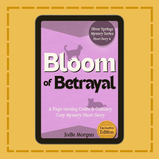 Ebook cover of 'Bloom of Betrayal' by Jodle Morgan on a yellow background