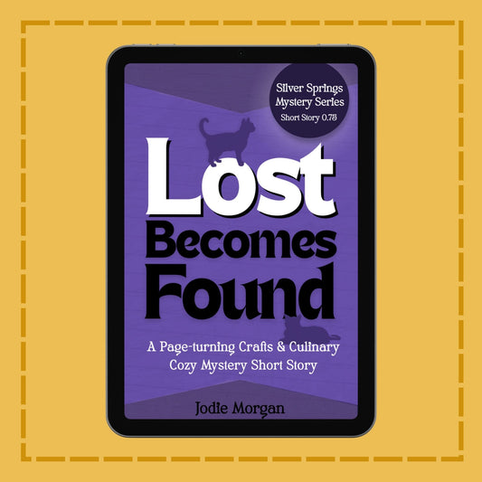 Ebook cover of 'Lost Becomes Found' on a yellow background